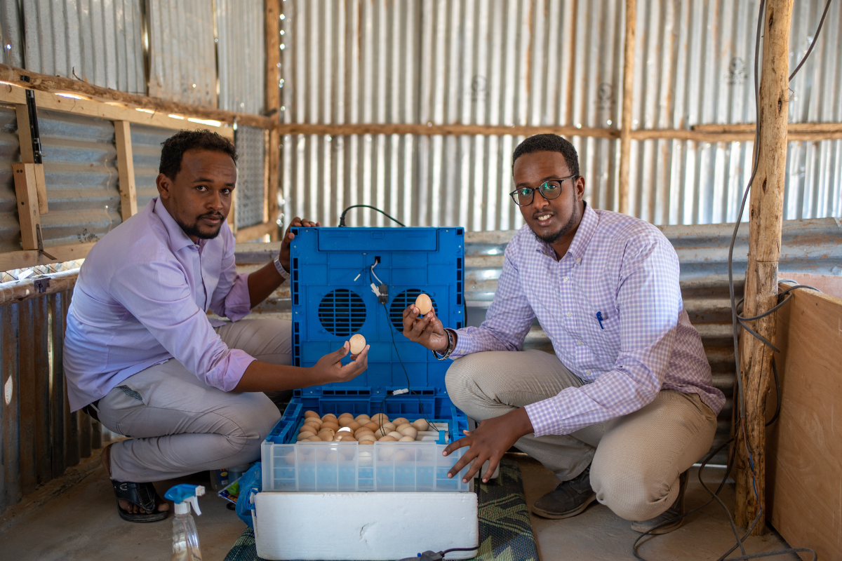 Ayman and Abdi, who are supported by SOS Children