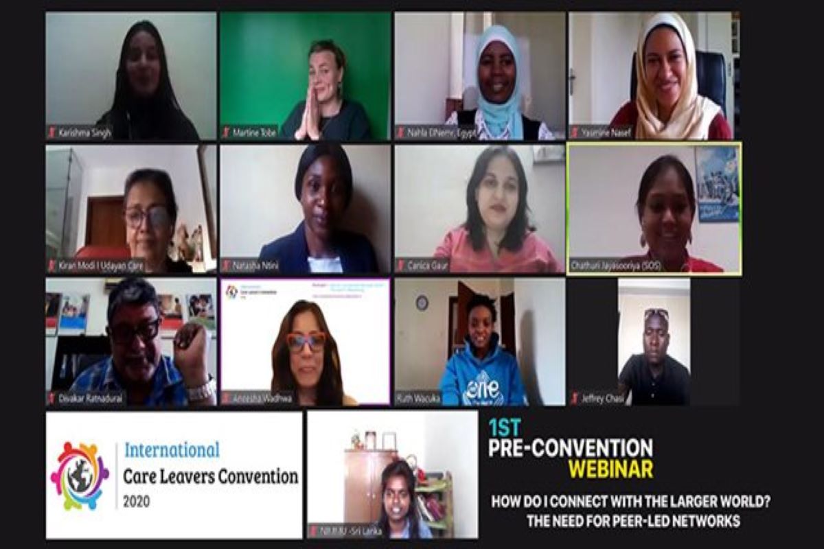 Screenshot from the Care Leavers Convention webinar
