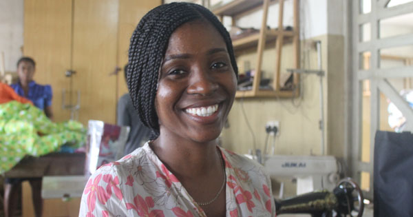 Abi is one of Modupe's students in the fashion course