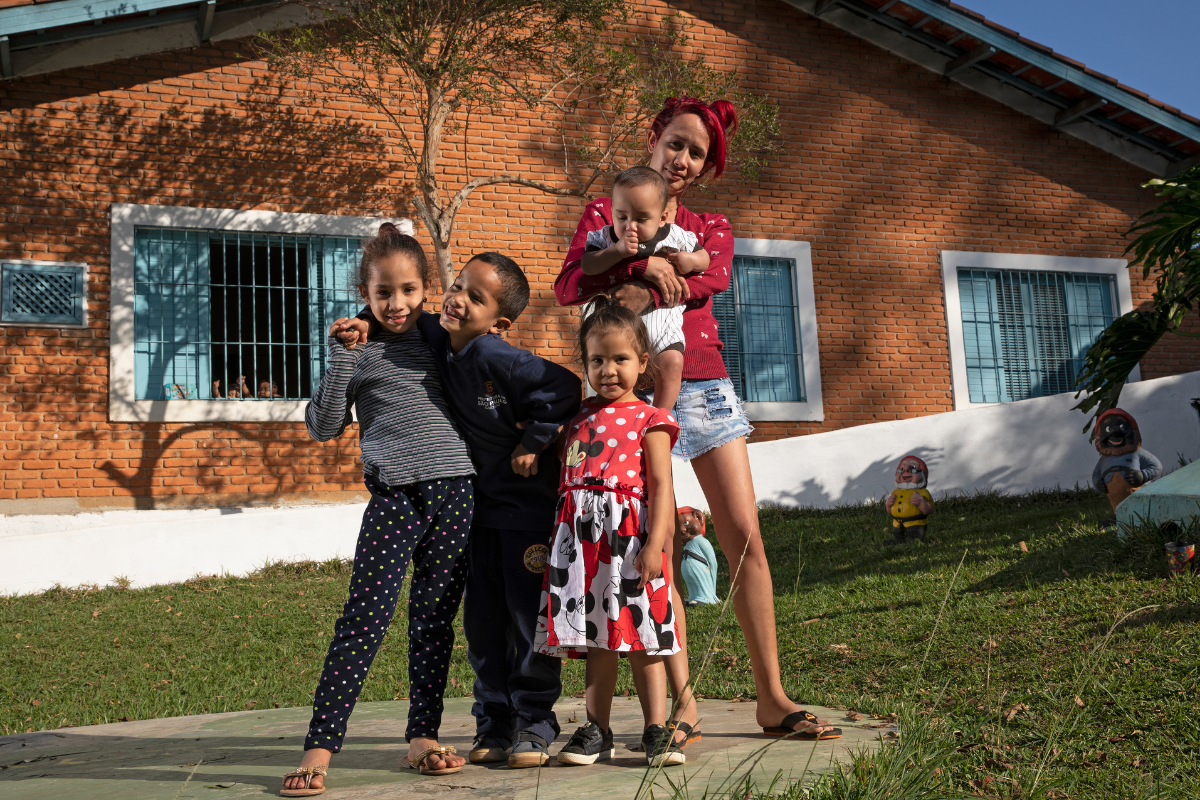Eucaris fled with her children from Venezuela for Brazil almost three years ago