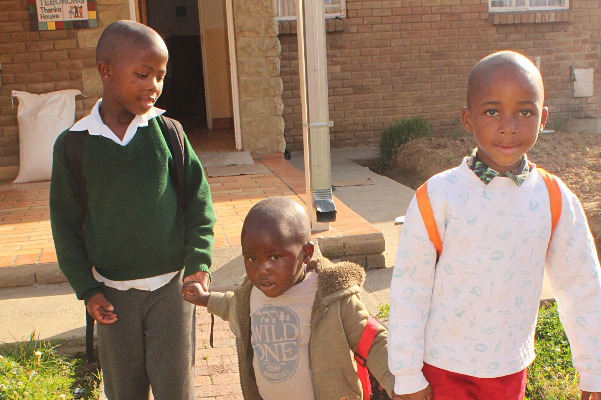 Kabelo and her two younger siblings