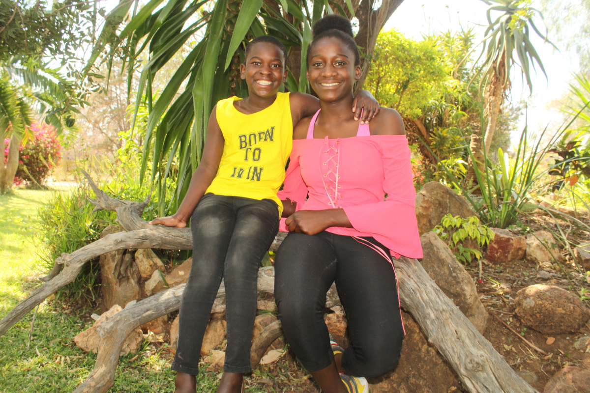Precious and her elder sister Talent from SOS Children